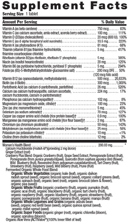 Country Life CORE DAILY-1 FOR WOMEN 50+ SUPPLEMENT FACTS 1 of 2